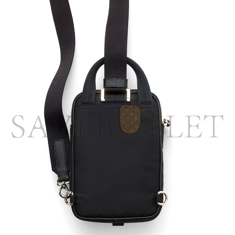 Pra*a re-nylon and saffiano leather smartphone case 2zh194 (11.5*17*4.5cm)